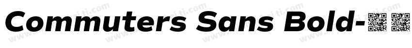 Commuters Sans Bold字体转换